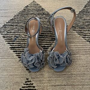 Chinese Laundry Gray Beaded Sandals